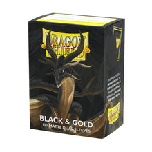 Dragon Shield Sleeves Matte - Dual Black & Gold