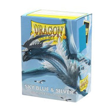 Dragon Shield Dual Matte Standard Sleeves - Sky Blue & Silver (100 Pack)