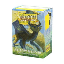 Dragon Shield Dual Matte Standard Sleeves - Yellow & Silver (100 Pack)