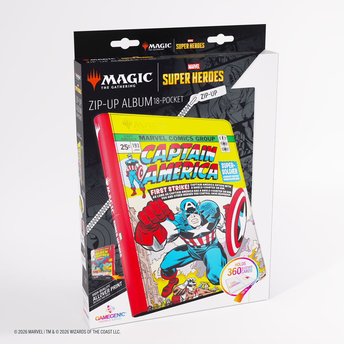 Gamegenic Magic: The Gathering Marvel Super Heroes Zip-Up Album 18-Pocket