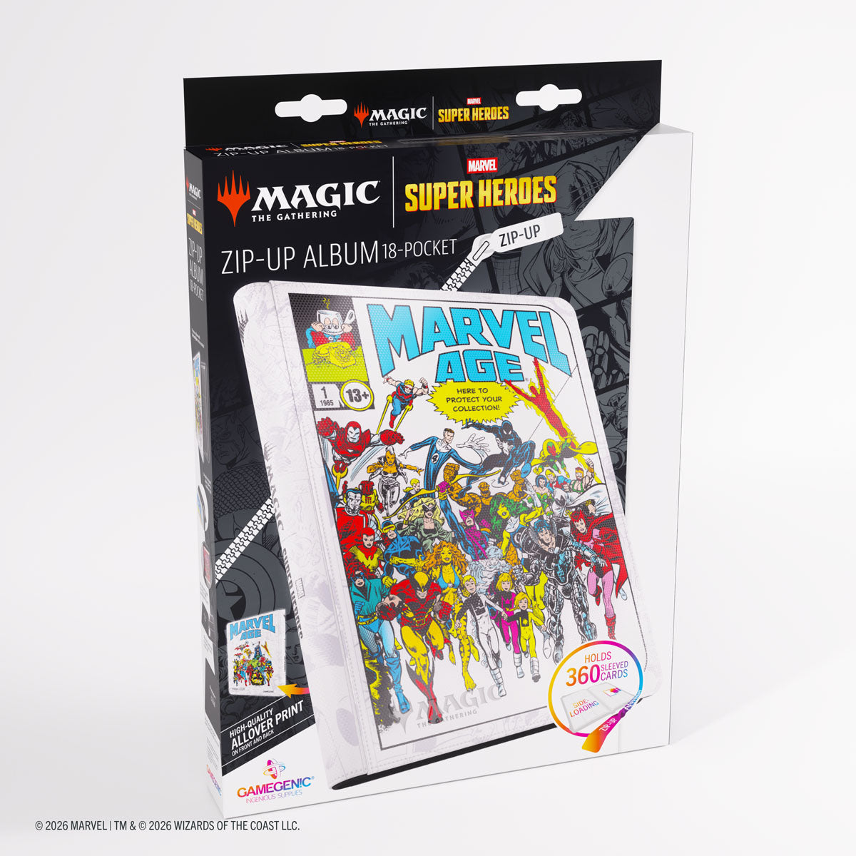 Gamegenic Magic: The Gathering Marvel Super Heroes Zip-Up Album 18-Pocket